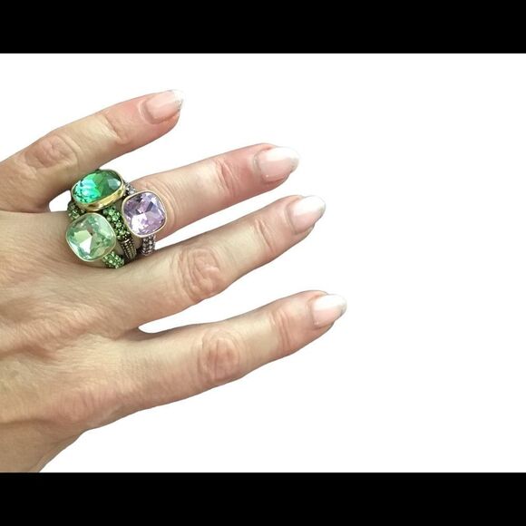 4th piece ring cluster green collection - Picture 4 of 13